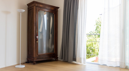 Elegant empty interiors, horizontal background photo