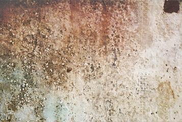 Background in natural colors - path structure, gravel and foot prints