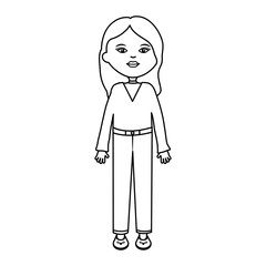 cute woman urban style character