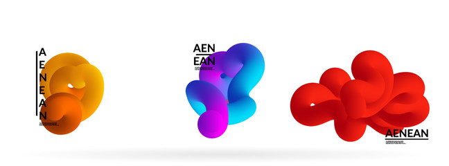 Fluid bright color badge set