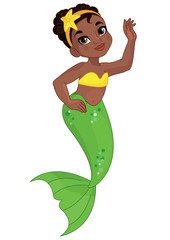 Cute Smiling Mermaid Girl