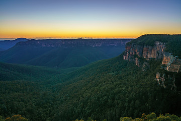 blue hour at govetts leap lookout, blue mountains, australia 32