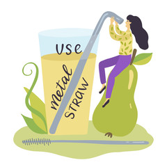 Zero waste. Use metal straw.