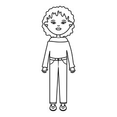 cute woman urban style character