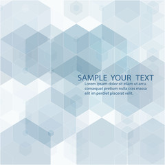 Vector Abstract geometric background. Template brochure design. Blue hexagon shape