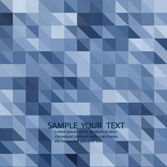 Abstract blue triangle modern template for business or technology presentation.