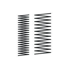 Metal spring set spiral coil flexible icon. Vector illustration