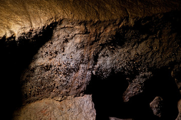 Stalactites and stalagmites alongside other geological formations  