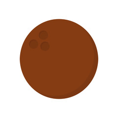 Flat icon coconut and half of coconut. Vector illustration, logo isolated on white background