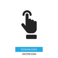 Hand vector icon, simple car sign.