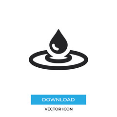 Water vector icon, simple car sign.
