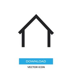 Home vector icon, simple car sign.