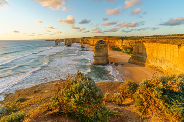 twelve apostles at sunset,great ocean road at port campbell, australia 94