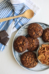 galletas chocolate y plátano 