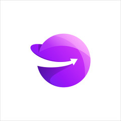 planet logo design vector illustration