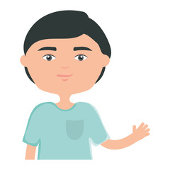 happy young boy urban style character