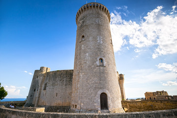 Bellver Castle fortress in Palma-de-Mallorca, Spain