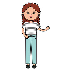 cute woman urban style character