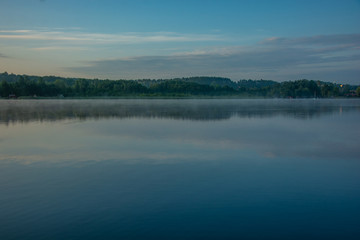 Krakower See, Abendstimmung, Mecklenburgische Seenplatte; Krakow am See
