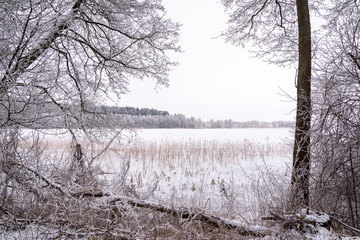Landschaft im Winter in Masuren