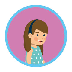 Isolated girl cartoon design