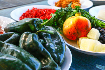 Ingredientes del chile en nogada