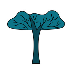 Isolated abstract and season tree design