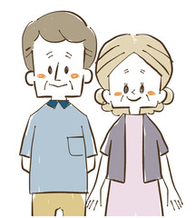 夫婦-シニア-男女