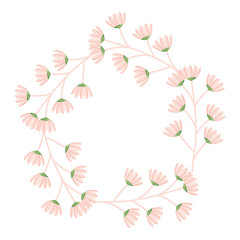 Fototapeta premium roses flowers garden circular frame