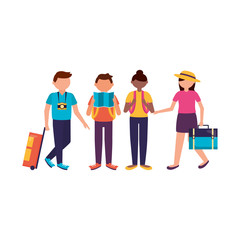 Isolated traveler people vector design