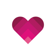 Abstract heart vector symbol, modern gradient love logo icon - Vector