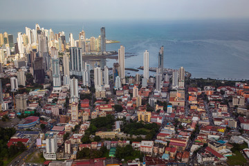 Aerial View from Panama City in Panama at Central America