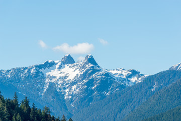 Obraz na płótnie Canvas View at mountains in British Columbia, Canada.