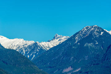 Fototapeta na wymiar View at mountains in British Columbia, Canada.