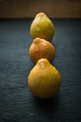 Guava (Psidium guajava), Tropical fruit from Latin America for their intense colors and flavors.