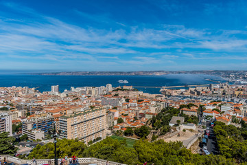 Obraz premium Marseille mer panorama ville