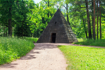 Pavilion Pyramid in Catherine park at Tsarskoe Selo in Pushkin, Russia