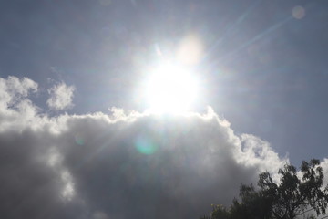 sun spring clouds