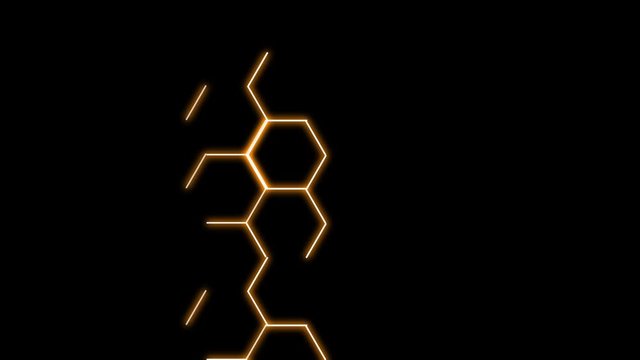Interactive animated molecule chemical formula bonding formation. 4k video with black background to included and use in your own background animation - Powered by Adobe