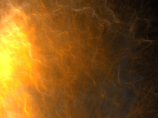 Abstract Fire Illustration - Soft Iridescent Colorful Cloud of Brilliant Energy, Glowing Plasma. Smoke, Energy Discharge, Digital Flames, Artistic Design. Minimal Soft Background Image