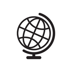 globe, map, geography icon vector element