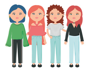 cute girls urban style characters