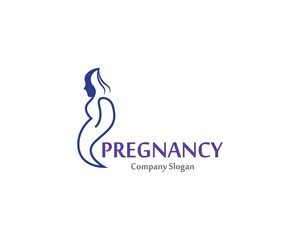 Fototapeta premium Pregnant logo symbol template design vector, emblem, design concept, creative