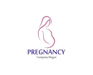 Pregnant logo symbol template design vector, emblem, design concept, creative