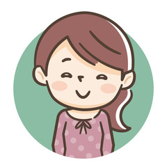 笑顔の若い女性
