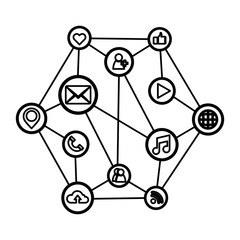 Social media and multimedia vector design