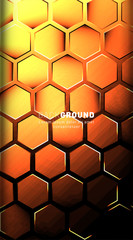 Obraz premium Vertical hexagon background. Gradient color light pattern with dark background technology style. Honeycomb. Vector illustration of light.