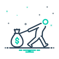 mix icon for wage pay 