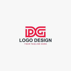 Letter PG logo design vector, type DG logo design, monogram logo design. Outline type vector icon.