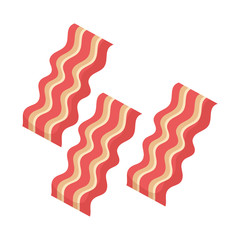 Isolated breakfast bacon vector design